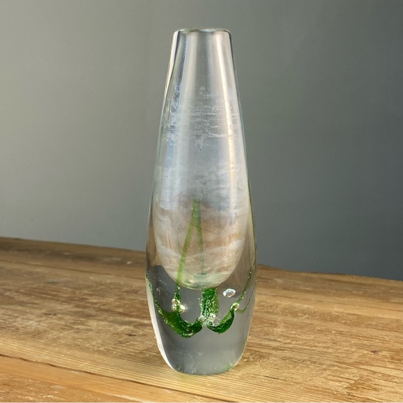 Vicke Lindestrand Seaweed Vase Produced By Kosta Sweden Art Glass Vase - Picture 5 of 11